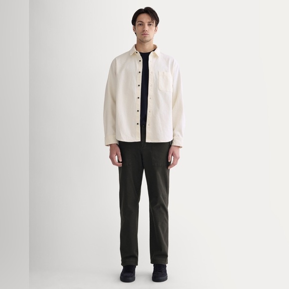 NEW Everlane The Canvas Organic Cotton Heavy Overshirt in Bone, Sizes S, L, & XL - Picture 3 of 14